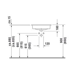 Duravit D-Code Einbauwaschtisch 435x545x195mm, Weiß Hochglanz, mit HLB/Überlauf, 1 ... DURAVIT-0337540000 4021534344077 (Abb. 1)
