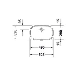 Duravit D-Code Einbauwaschtisch 290x495x210mm, Weiß Hochglanz, ohne HLB, mit Überla... DURAVIT-0338490000 4021534344084 (Abb. 1)