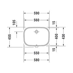 Duravit D-Code Einbauwaschtisch 430x560x210mm, Einbau von unten, Weiß Hochglanz, oh... DURAVIT-0338560000 4021534457852 (Abb. 1)