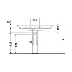 Duravit D-Code Waschtisch 480x1050x180mm, Weiß Hochglanz, Rechteckig, 1 Waschplatz... DURAVIT-03421000002 4021534457920 (Abb. 1)