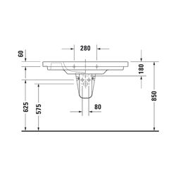 Duravit D-Code Waschtisch 480x1050x180mm, Weiß Hochglanz, Rechteckig, 1 Waschplatz... DURAVIT-03421000002 4021534457920 (Abb. 1)