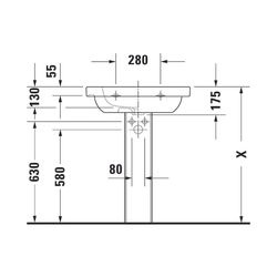 Duravit D-Code Waschtisch 485x650x175mm, Weiß Hochglanz, Rechteckig, 1 Waschplatz/... DURAVIT-03426500002 4021534822407 (Abb. 1)
