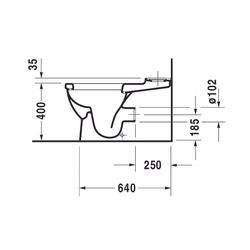Duravit Starck 3 Stand WC für Kombination 735x435x435mm, Weiß Hochglanz, 6l, Tiefsp... DURAVIT-2104090000 4021534346842 (Abb. 1)