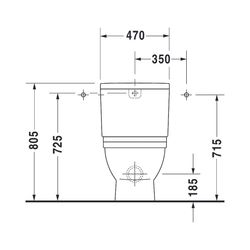 Duravit Starck 3 Stand WC für Kombination 735x435x435mm, Weiß Hochglanz, 6l, Tiefsp... DURAVIT-2104090000 4021534346842 (Abb. 1)