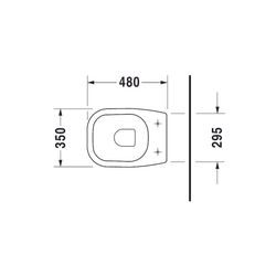 Duravit D-Code Stand WC 480x350x385mm, Weiß Hochglanz, 6l, Tiefspüler, halb offen, ... DURAVIT-2108090000 4021534344244 (Abb. 1)