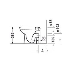 Duravit D-Code Stand WC 480x350x385mm, Weiß Hochglanz, 6l, Tiefspüler, halb offen, ... DURAVIT-2108090000 4021534344244 (Abb. 1)