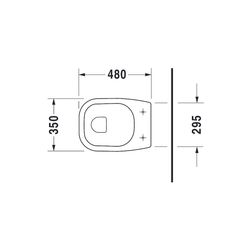 Duravit D-Code Stand WC 480x350x385mm, Weiß Hochglanz, 6l, Flachspüler, geschlossen... DURAVIT-2109090000 4021534344251 (Abb. 1)