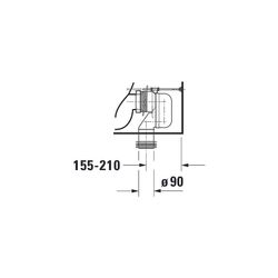 Duravit Happy D.2 Stand WC für Kombination 630x365x415mm, Weiß HG, HygieneGlaze, 4,... DURAVIT-2134092000 4053424325606 (Abb. 1)