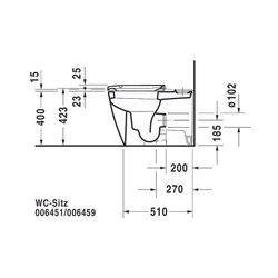 Duravit Happy D.2 Stand WC für Kombination 630x365x415mm, Weiß HG, HygieneGlaze, 4,... DURAVIT-2134092000 4053424325606 (Abb. 1)