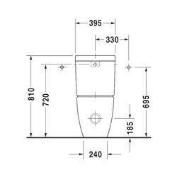 Duravit Happy D.2 Stand WC für Kombination 630x365x415mm, Weiß HG, HygieneGlaze, 4,... DURAVIT-2134092000 4053424325606 (Abb. 1)