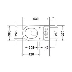 Duravit Darling New Stand WC für Kombination 630x370x415mm, Weiß Hochglanz, Wonder... DURAVIT-21380900001 4021534606229 (Abb. 1)
