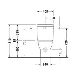 Duravit Darling New Stand WC für Kombination 630x370x415mm, Weiß Hochglanz, Wonder... DURAVIT-21380900001 4021534606229 (Abb. 1)