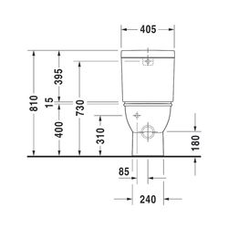 Duravit Darling New Stand WC für Kombination 630x370x415mm, Weiß Hochglanz, Wonder... DURAVIT-21380900001 4021534606229 (Abb. 1)