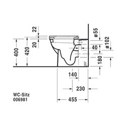 Duravit Darling New Stand WC 570x360x400mm, Weiß Hochglanz, Back to wall, 4,5l, Tie... DURAVIT-2139090000 4021534606199 (Abb. 1)