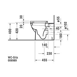 Duravit Darling New Stand WC 570x360x400mm, Weiß Hochglanz, Back to wall, 4,5l, Tie... DURAVIT-2139090000 4021534606199 (Abb. 1)