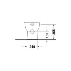 Duravit Darling New Stand WC 570x360x400mm, Weiß Hochglanz, Back to wall, 4,5l, Tie... DURAVIT-2139090000 4021534606199 (Abb. 1)