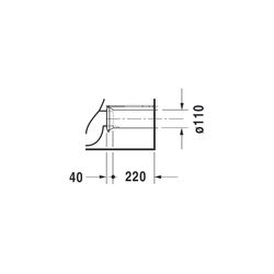 Duravit DuraStyle Stand WC für Kombination 705x370x420mm, Weiß Hochglanz, 4,5l, Tie... DURAVIT-2156090000 4021534854569 (Abb. 1)