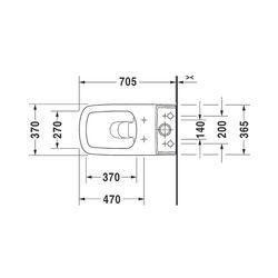 Duravit DuraStyle Stand WC für Kombination 705x370x420mm, Weiß Hochglanz, 4,5l, Tie... DURAVIT-2156090000 4021534854569 (Abb. 1)