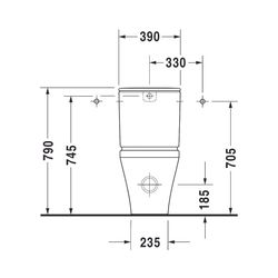 Duravit DuraStyle Stand WC für Kombination 705x370x420mm, Weiß Hochglanz, 4,5l, Tie... DURAVIT-2156090000 4021534854569 (Abb. 1)