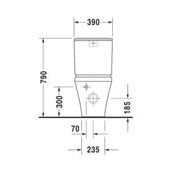 Duravit DuraStyle Stand WC für Kombination 705x370x420mm, Weiß Hochglanz, 4,5l, Tie... DURAVIT-2156090000 4021534854569 (Abb. 1)