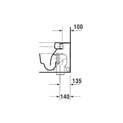 Duravit Happy D.2 Stand WC 570x365x400mm, Weiß HG, Back to wall, 4,5/3l, Tiefspüler... DURAVIT-2159090000 4021534856105 (Abb. 1)