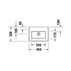Duravit White Tulip Handwaschbecken 330x450x135mm, Weiß Hochglanz, WonderGliss, Re... DURAVIT-07374500411 4063382002211 (Abb. 1)