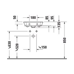 Duravit White Tulip Handwaschbecken 330x450x135mm, Weiß Hochglanz, WonderGliss, Re... DURAVIT-07374500411 4063382002211 (Abb. 1)
