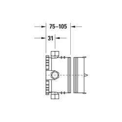 Duravit Bluebox G 3/4", Montageart Unterputz, mit Vorabsperrung, Einbautiefe 75-1... DURAVIT-GK0900001000 4053424467641 (Abb. 1)