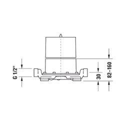 Duravit Grundkörper Unterputz bodenstehend G 1/2"... DURAVIT-GK5900003000 7612158492441 (Abb. 1)