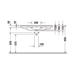 Duravit D-Neo Waschtisch 480x1005x160mm wandhäng., Weiß Hochglanz, Rechteckig, 1 Wa... DURAVIT-2367100000 4063382016096 (Abb. 1)