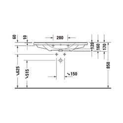 Duravit D-Neo Waschtisch 480x1005x160mm wandhäng., Weiß Hochglanz, Rechteckig, 1 Wa... DURAVIT-2367100000 4063382016096 (Abb. 1)