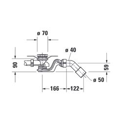 Duravit Ab- und Überlaufgarnitur, Chrom glänzend, Quadroval, Bowdenzuglänge 85... DURAVIT-792208000001000 4063382030979 (Abb. 1)
