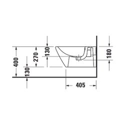 Duravit D-Neo Wandbidet 540x360x400mm, Weiß Hochglanz, 1 HL, HLB, Überlauf, verdeck... DURAVIT-2294150000 4063382017185 (Abb. 1)
