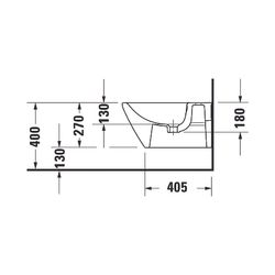 Duravit D-Neo Wandbidet 540x360x400mm, Weiß Hochglanz, mit HLB, 1 HL, mit Überlauf... DURAVIT-2295150000 4063382017246 (Abb. 1)