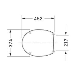 Duravit WC-Sitz, Oval, Weiß Hochglanz 453x46x374mm, mit Absenkautomatik, Edelstahl-... DURAVIT-0064290000 4021534007262 (Abb. 1)