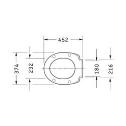 Duravit WC-Sitz, Oval, Weiß Hochglanz 453x46x374mm, mit Absenkautomatik, Edelstahl-... DURAVIT-0064290000 4021534007262 (Abb. 1)