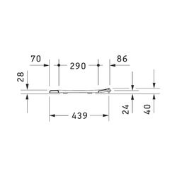 Duravit WC-Sitz, Oval, Weiß Hochglanz 453x46x374mm, mit Absenkautomatik, Edelstahl-... DURAVIT-0064290000 4021534007262 (Abb. 1)