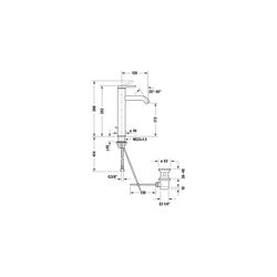 Duravit C.1 Einhebel-Waschtischmischer L, Chrom, 5l/min, Hebelgriff, mit Garnitur... DURAVIT-C11030001010 7612158491338 (Abb. 1)