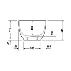 Duravit Luv Badewanne 615x850x1800mm, 252l, Mattweiß, Oval, Freistehend, 2 Rüc... DURAVIT-700434000000000 4053424180199 (Abb. 1)
