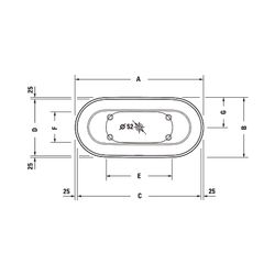 Duravit Luv Badewanne 615x750x1600mm, 165l, Mattweiß, Oval, Freistehend, 2 Rüc... DURAVIT-700461000000000 4063382014269 (Abb. 1)