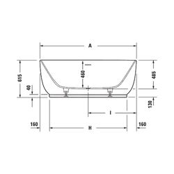 Duravit Luv Badewanne 615x750x1600mm, 165l, Mattweiß, Oval, Freistehend, 2 Rüc... DURAVIT-700461000000000 4063382014269 (Abb. 1)