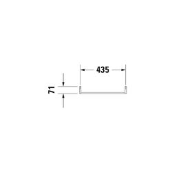Duravit Universal Handtuchhalter 64x449x71mm, Chrom, Messing, 1 Arm, mit Befestigun... DURAVIT-0030291000 4053424031033 (Abb. 1)