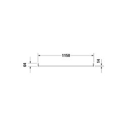 Duravit Universal Handtuchhalter 64x1150x71mm, Chrom, Messing, 1 Arm, mit Befestigu... DURAVIT-0030331000 4021534583193 (Abb. 1)