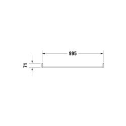 Duravit Universal Handtuchhalter 64x1009x71mm, Chrom, Messing, 1 Arm, mit Befestigu... DURAVIT-0030351000 4021534405792 (Abb. 1)