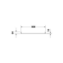Duravit Universal Handtuchhalter 64x808x71mm, Chrom, Messing, 1 Arm, mit Befestigun... DURAVIT-0030361000 4021534405785 (Abb. 1)
