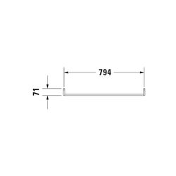 Duravit Universal Handtuchhalter 64x808x71mm, Chrom, Messing, 1 Arm, mit Befestigun... DURAVIT-0030361000 4021534405785 (Abb. 1)