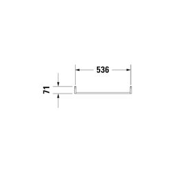 Duravit Universal Handtuchhalter 64x550x71mm, Chrom, Messing, 1 Arm, mit Befestigun... DURAVIT-0030371000 4021534344329 (Abb. 1)
