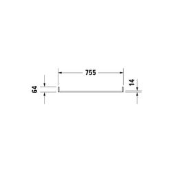 Duravit Universal Handtuchhalter 64x755x71mm, Chrom, Messing, 1 Arm, mit Befestigun... DURAVIT-0030381000 4021534344336 (Abb. 1)