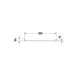 Duravit Universal Handtuchhalter 64x955x71mm, Chrom, Messing, 1 Arm, mit Befestigun... DURAVIT-0030391000 4021534344343 (Abb. 1)