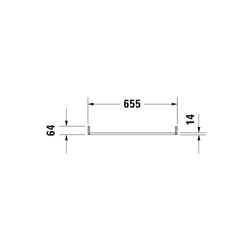 Duravit Universal Handtuchhalter 64x655x71mm, Chrom, Messing, 1 Arm, mit Befestigun... DURAVIT-0030471000 4021534786723 (Abb. 1)